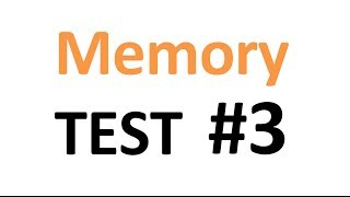 Speed Memory Test: How good is your memory? #3