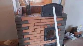 Установка печных дверок. Обучение печной кладке. ДОМ С ПЕЧКОЙ.