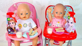 Кормим Двойняшек Вкусным Полдником Как Мама Играла с Беби Бон  Мультик для детей 108мама тиви