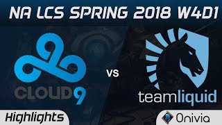 C9 vs TL Highlights NA LCS Spring 2018 W4D1 Cloud9 vs Team Liquid by Onivia