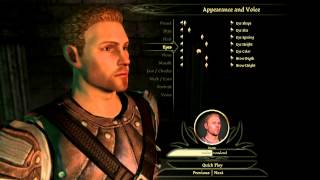 Dragon Age: Origins Character Face Creation