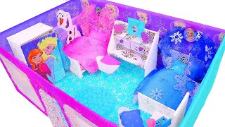 DIY Miniature Frozen Dollhouse in a Shoebox
