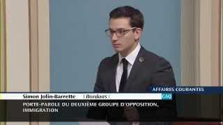 Pouvoirs en matière d'immigration au Québec : Simon Jolin-Barrette questionne le gouvernement