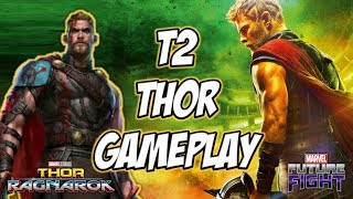 Marvel Future Fight: T2 Thor Gameplay [Build + Story, TL, TU, VS, WBI, WB] - Ragnarok Uniform
