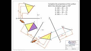 Locating missing points on a plane when the dihedral angle is known
