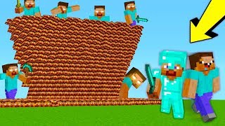 НУБ И ПРО ПРОТИВ ЦУНАМИ ИЗ ХЕРОБРИНОВ В МАЙНКРАФТ! КАК ВЫЖИТЬ В MINECRAFT? ТРОЛЛИНГ ЗАЩИТА МУЛЬТИК