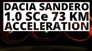 Dacia Sandero 1.0 SCe 73 KM (MT) - acceleration 0-100 km/h