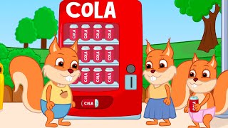 Famille d'Écureuil - Machine à Coca Cola Dessin Animé 2020 en Français
