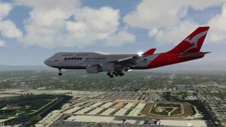 Approaching LAX Qantas 747-400 ++ Aerofly FS 2