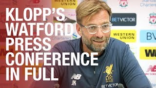 Jürgen Klopp's pre-Watford press conference in full | Coutinho update, transfers and more