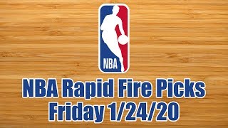 NBA Rapid Fire Betting Picks - Friday 1/24/20 | Bookie Blasters