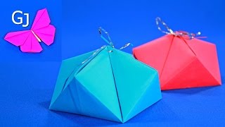Оригами Праздничная Коробочка из бумаги своими руками
