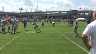 Odell Beckham runs WR drills
