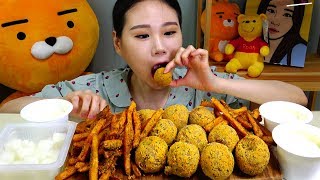 뿌링치즈볼 뿌링감자 뿌링뿌링소스 먹방 Mukbang