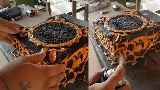 Уникальный дизайн, Резная деревянная шкатулка ручной работы, Резьба по дереву