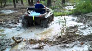 Mud Bogging at River run ATV park, East Texas-Argo 650 Frontiers with Adair swimming tracks