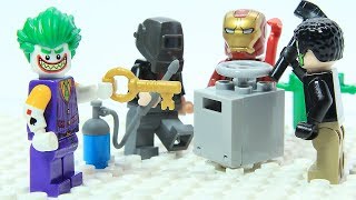 Lego Iron Man What is in the safe Joker Prank Superheroes Animation Cartoon