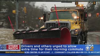 Snow Begins To Fall In Pittsburgh