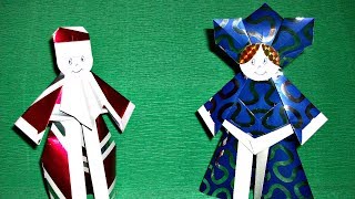 Как Сделать Снегурочку Своими Руками Из Бумаги. Оригами Поделки на Новый Год