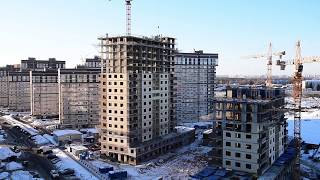 Строительство 8-х корпусов ЖК Татьянин Парк (18.03.2018)