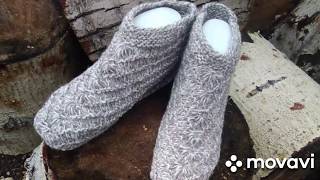 МУЖСКИЕ СЛЕДКИ /С ВЕЕРАМИ НА ДВУХ СПИЦАХ БЕЗ ШВОВ/