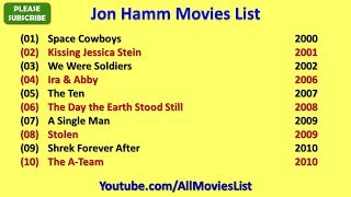 Jon Hamm Movies List