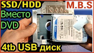 HDD или SSD вместо DVD в ноутбуке. Seagate Expansion 4 ТБ Внешний HDD