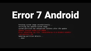 Ошибка 7 при прошивке в Recovery Android (TWRP/CWM/Philz)