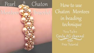 How to make Pearl Bracelet with rhinestones Beads Bracelet DIY