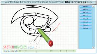How to draw -Cosmo- (The Fairly OddParents) -- drawing tutorial video