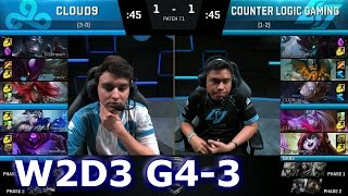 Cloud 9 vs CLG Game 3 | S7 NA LCS Spring 2017 Week 2 Day 3 | C9 vs CLG G3 W2D3