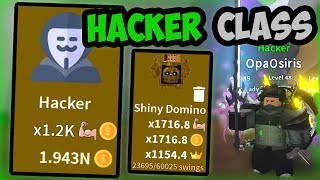 GETTING THE BEST *HACKER* CLASS!! x1200 boost! | - Roblox Saber Simulator