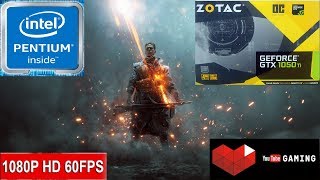 Battlefield 1 -- Intel Pentium G4620 -- Nvidia GeForce GTX 1050 Ti OC 4GB GDDR5 -- Gameplay