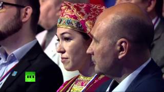 Владимир Путин выступает на форуме ОНФ в Йошкар-Оле