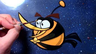 How to draw Atomic Orange Angry Bird - Angry Birds Space (Animation Cell)
