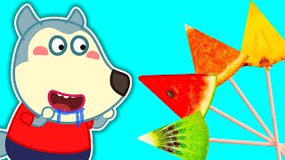 Wolfoo Japan ★ ウルフーは果物で色を学ぶ ★ 子供向け動画