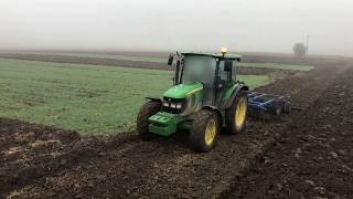 Indreptat drum cu John Deere 5100 R + GDG 3.4 si arat cu New Holland T6.180 + Gregoire Besson