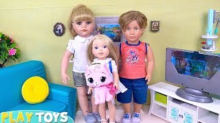 Baby Dolls Mommy & Daddy Surprise Baby Doll w/ New Kitty!