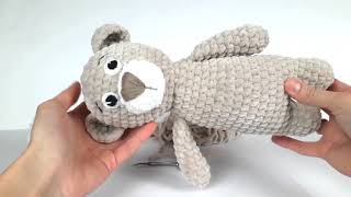 Плюшевый мишка. Мишка из плюшевой пряжи. Soft crochet bear. Мишка крючком мастер класс (Урок 2)
