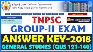 TNPSC Group 2 Answer Key 2018 | General Studies Question 121 - 140 | We Shine Academy