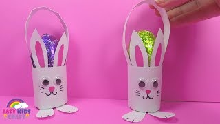 Paper Bunny Easter Egg Basket | Paper Crafts for Kids
