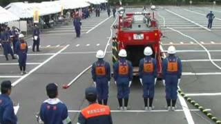 第４６回甲府市消防団員消防操法大会　東分団ポンプ車操法
