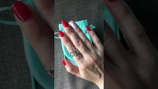 Tiffany silver olive leaf ring - wide