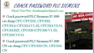 Crack password PLC Siemens PLC S7-200, PLC S7-300, PLC S7-1200