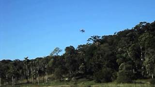 Uma tarde com muito vento com um T rex 500 com fuselagem EC 135