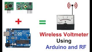 Wireless voltmeter using Arduino and RF 433MHz receiver and transmitter