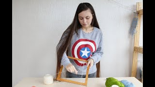 Как натянуть нить основы на маленькую рамку
