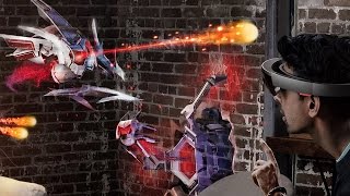 9 Minutes of Hololens' 3D Shooter RoboRaid