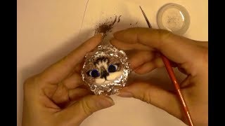 Кот из полимерной глины. Мастер-класс. Смешанная техника.Tutorial. Cat from polymer clay. Часть2.