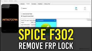 Spice F302 FRP Lock Unlock by SP Flash tool | Hindi - Urdu